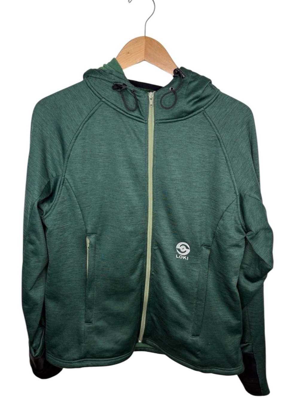 Loki Dark Green Full Zip Tech Softshell Jacket Women Size L